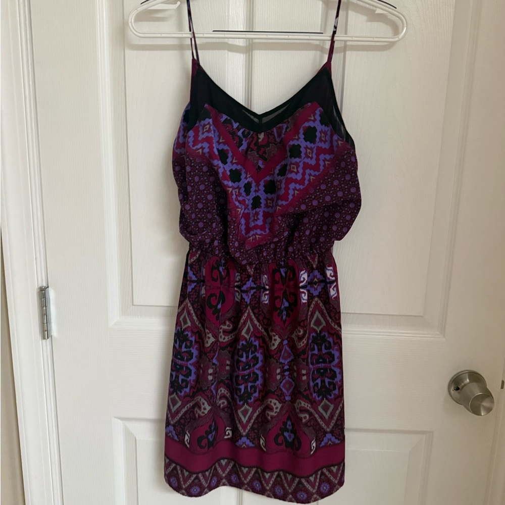 Express Purple and Black Mini Dress
